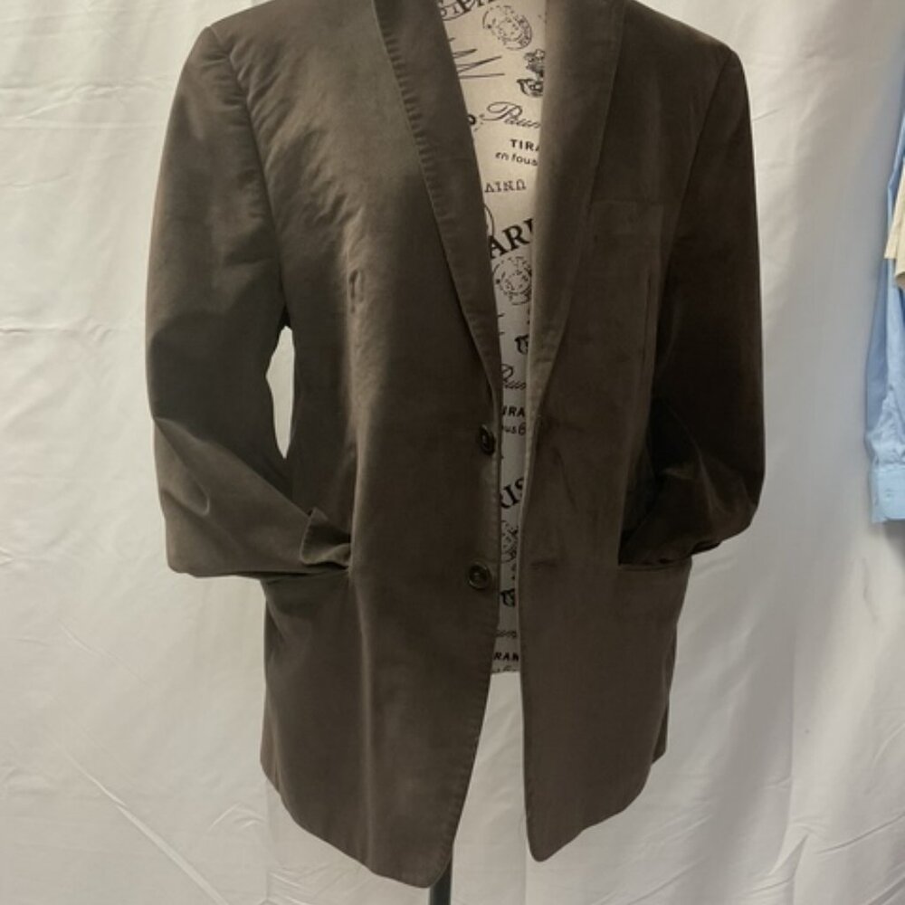Calvin Klein Men's Grey Sporty Double Breasted Corduroy Dress Jacket. Size: 40S